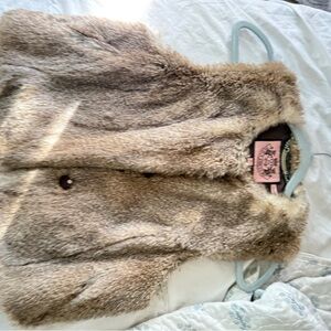 Faux Fur Vest in Brown